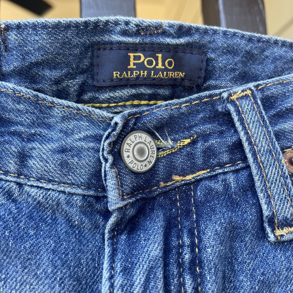 Polo Ralph Lauren Boys' Paint Splatter Sullivan Slim Denim Shorts Size 14 - Picture 3 of 7